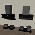 Stainless Steel Kitchen Appliances Featuring Wall Mounted Range Hoods And Gas Stoves