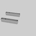 LED Downlights And Spotlights In Long Linear Fixture For Modern Ceiling Lighting