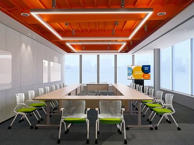 Modern Meeting Room Meeting Table and Chair model