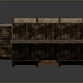 Traditional Small House Model With Rustic Corrugated Roof Brick Stone Walls And Wooden Door