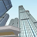 Modern Hotel Architecture Hotel Business Apartment 3d model