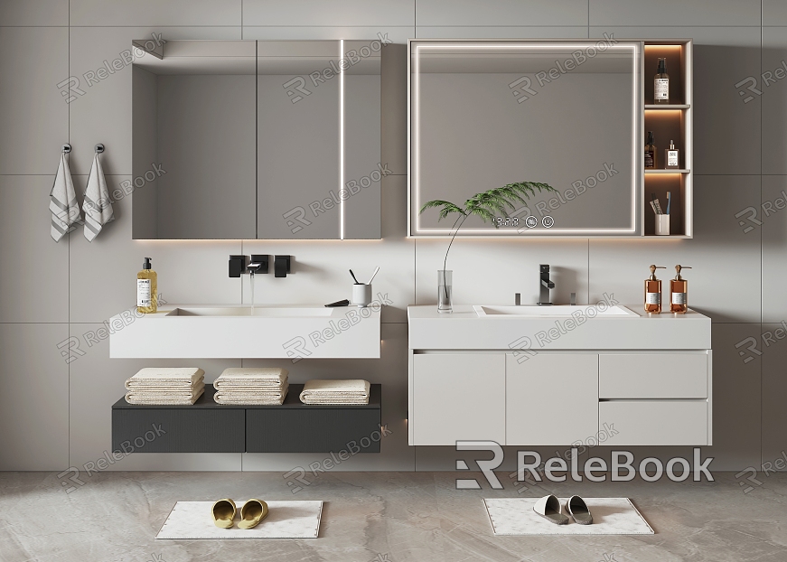 modern sink bathroom cabinet model