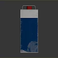 Blue Storage Container With Red Lid And Number 001 Design 3d model