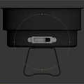 Black Round Outdoor Grill With Metal Grate Stand And Temperature Gauge
