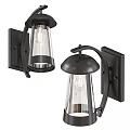 Modern Black Metal Wall Sconces With Clear Glass Shades For Indoor Decor