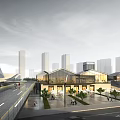 Vibrant Urban Public Plaza With Modern Tall Buildings Green Lawn And People Enjoying Outdoor Activities