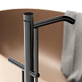 Modern Bathtubs Design in White Black Brown with Towel and Faucet