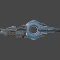 Sci-fi dreadnought ship 3d model