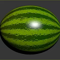 Fresh Juicy Watermelon With Green And Dark Green Stripes For Summer Snacks
