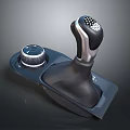 Modern Car Interior Stylish Gear Shift Lever And Control Knob Design 3d model