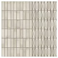 Modern Light Gray Porcelain Floor Tiles With Textured Surface And Grid Pattern Design 3d model