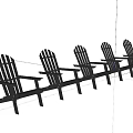 Stylish Leisure Chair With Multiple Colors Slatted Back Design And Comfortable Armrests For Patio Use