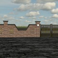 Northeast small courtyard wall courtyard wall village wall winter courtyard wall farmhouse small courtyard wall rural courtyard wall retro village wall brick wall red brick wall 3d model