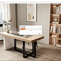 Desk desk bookcase combination 3d model
