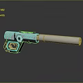 Futuristic Modern Weapon With Sleek White Barrel And Black Grip Design