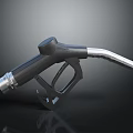 Fuel Pump Nozzle With Black Handle And Silver Metal Spout Design
