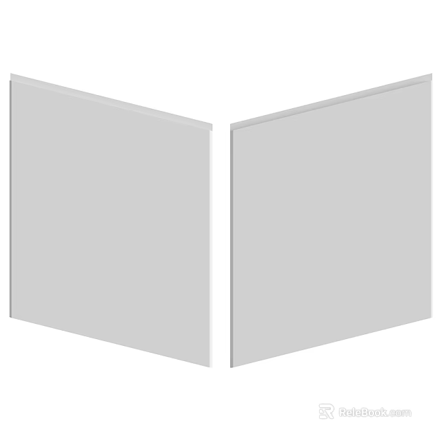 Simple Gray Interior Wall Design With Smooth Blank Surface And Clean Look 3d model 