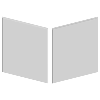 Simple Gray Interior Wall Design With Smooth Blank Surface And Clean Look 3d model