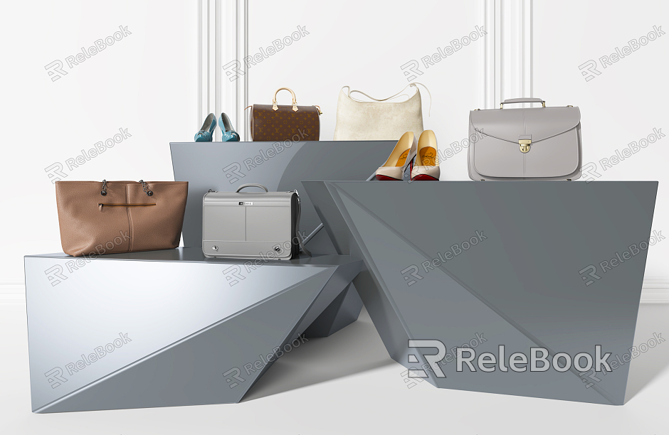 Modern handbag bag display model