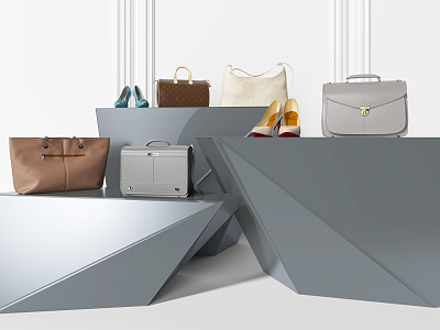 Modern handbag bag display model