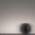Modern Metallic Wall Surface With Grid Dot Hexagonal And Textured Patterns