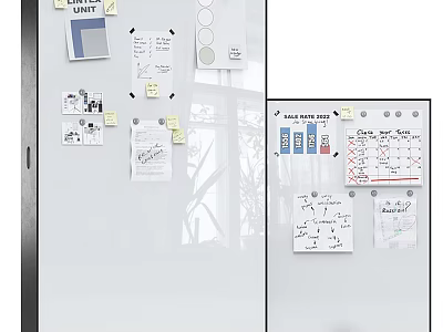 Creative Workspace With Musical Instruments And Art Supplies Design Sketches And Planning Board 3d model