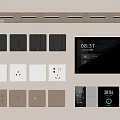 Socket moving rail socket switch panel visual panel 3d model