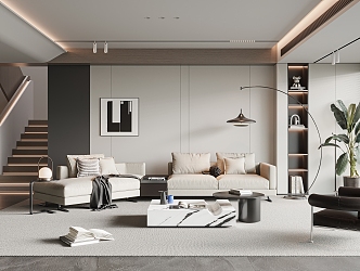 modern living room 3d model