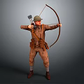 Modern Game Role Archer Warrior Samurai 3d model