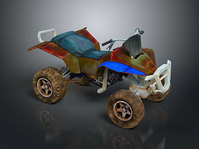 All Terrain Vehicle Toy Car Four-wheeler Beach Car Four-wheel Motorcycle Mountain Bike Off-road Mountain Bike 3d model