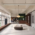 Modern Upscale Menswear Clothing Store With Bright Shopping Space Comfortable Lounge And Neat Clothing Displays