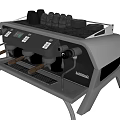 Professional La Marzocco Espresso Machine With Coffee Accessories For Kitchen 3d model