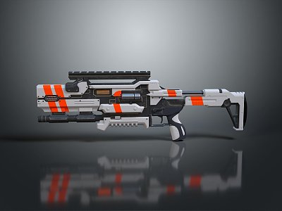 modern rifle semi-automatic rifle combat rifle battle rifle 3d model