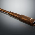 Brass Telescope Commercial Equipment With Intricate Engraved Patterns And Long Cylindrical Design
