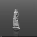 White Plastic Tube Container On Black Background With Reflection Surface