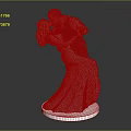 Wedding Couple Figurine Embracing And Kissing In Attire