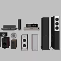 Modern audio wall-mounted audio vertical audio embedded audio 3d model