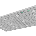 Modern Grid Ceiling Design With White Square Panels And Recessed Lighting 3d model