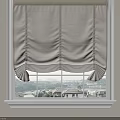 Roman Blinds with Pleated Design for Window Enhancing Natural Light and View