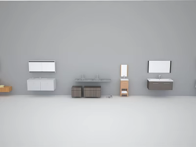 Modern Bathroom Vanity Designs With Mirror Cabinet Countertop And Storage Features 3d model