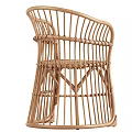Handwoven Rattan Leisure Chair With Natural Style For Outdoor Comfortable Relaxation Use