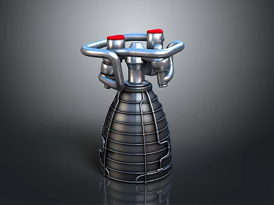 Metallic Hand Grenade With Red Fuse And Metal Grid Structure Design 3d model