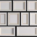 Modern Framed White Ceiling Panels with Various Designs for Interior Decoration 3d model