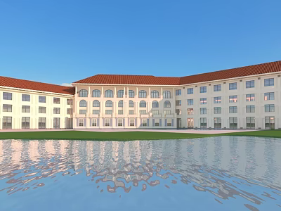 European-style office building 3d model