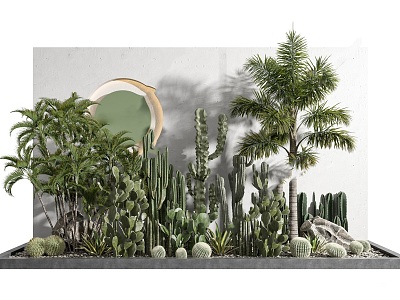 Modern plant wall model