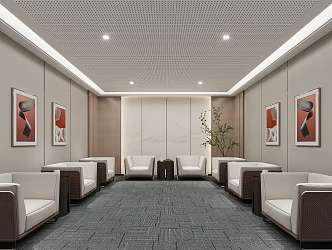 Modern Reception Room Reception Room 3d model