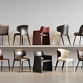 Modern Dining Chairs Featuring Multiple Colors And Stylish Designs For Home Use 3d model
