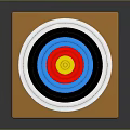 Orange Square Archery Target Sports Equipment With White Black Blue Red Yellow Concentric Circles