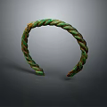 Trendy Braided Green Brown Headband Fashion Accessory With Woven Texture For Hair Decoration