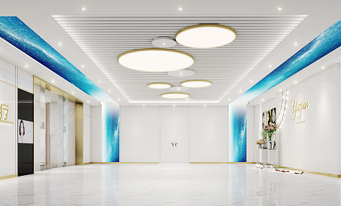 Light Luxury Hospital Hall Indoor 3d model